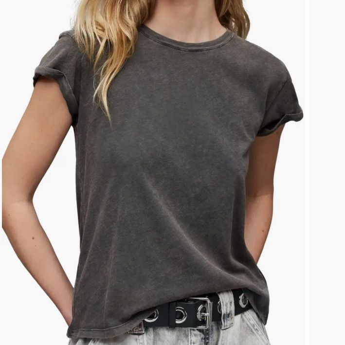 Purchased This From Nordstrom. No Longer My Size. It’s A Small But May Fit More Like An Xs. Black Washed T-shirt For Fall, Washed Black Cotton T-shirt For Fall, Washed Black Crew Neck T-shirt For Fall, Soft-washed Black Crew Neck Top, Basic Black Washed Tops, Basic Black Washed Top, Washed Short Sleeve Tops For Fall, Washed Black Crew Neck Top For Fall, Short Sleeve Washed Tops For Fall