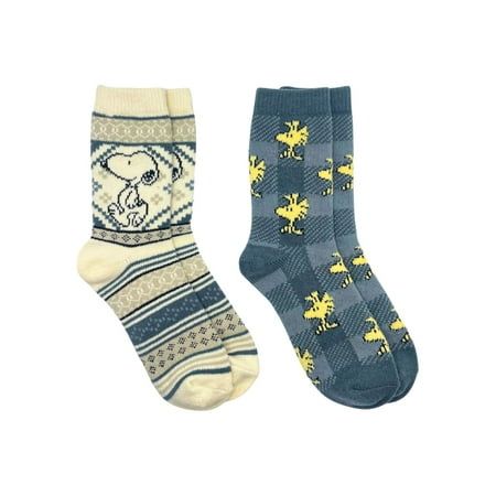 Stay cute and cozy in this 2-Pack of Peanuts Women's Boot Socks! Featuring Snoopy and Woodstock, these socks will add the right amount of fun and comfort to your outfit. Made from a super soft polyester and spandex blend. Perfect to wear or share as a gift for the ultimate fan! Size: 4-10.  Color: White.  Gender: female.  Age Group: adult. Snoopy Socks, Dream Items, Cozy Boots, Sock Outfits, Women Crew Socks, Sock Packs, Knitted Slippers, Snoopy And Woodstock, Athletic Socks