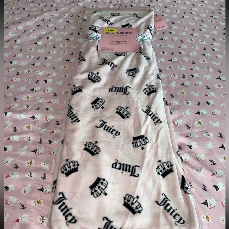 Questions? Leave A Comment Below! Juicy Couture Bedding, Skull Blanket, Pink Sweets, Pink Throw Blanket, Rainbow Plush, Blue Throw Blanket, Pink Throws, Blanket Sweater, Pink Skull