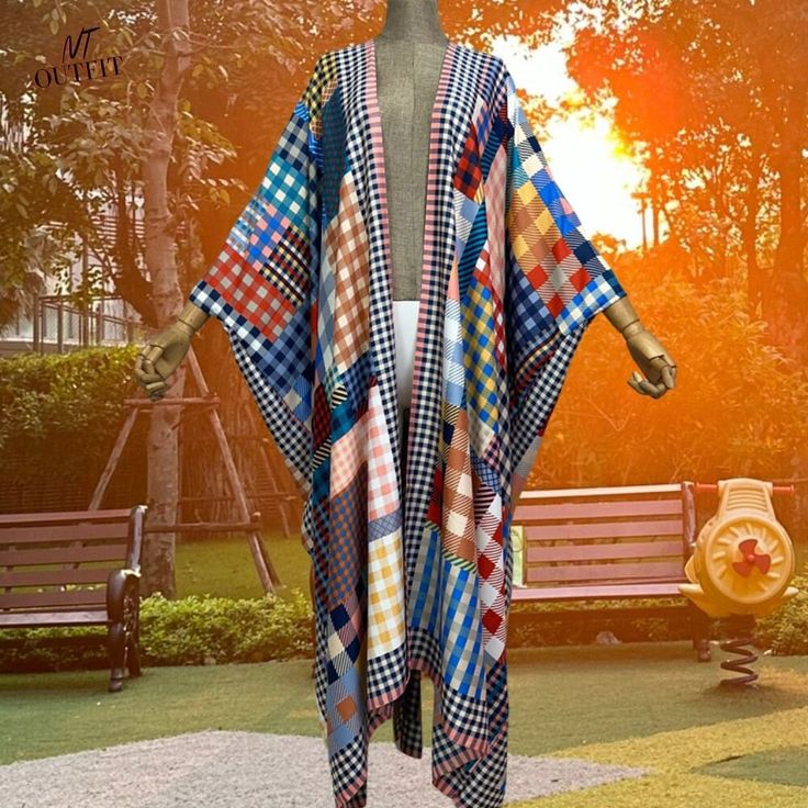 Kimono Robe Dressing Gown, Oversized length Long Kimono, Robe, Holiday Look, Blouse Loose abaya Casual beach Cover Up boho dress party kaftan * Style: Young Style * Material: Polyester * Young Style: Bohemian * Size: length 145cm (57 inches)/ bust: 130 cm/51.2 inches * Note: 1. Please help me check size before ordering. Because Items measured by hands; they may be 2-4cm differences. (All measurement in cm and please note 1cm=0.39inch 1 inch=2.54cm ) 2. Because of lighting effects, the color of s Patchwork Beach Dress For Beach Season, Summer Flowy Long Sleeve Abaya, Summer Long Sleeve Flowy Abaya, Flowy Long Sleeve Summer Abaya, Flowy Summer Abaya, Casual Patchwork Maxi Dress For Beach, Spring Multicolor Abaya, Long Sleeve Patchwork Maxi Dress For Vacation, Bohemian Patchwork Maxi Dress For Beach