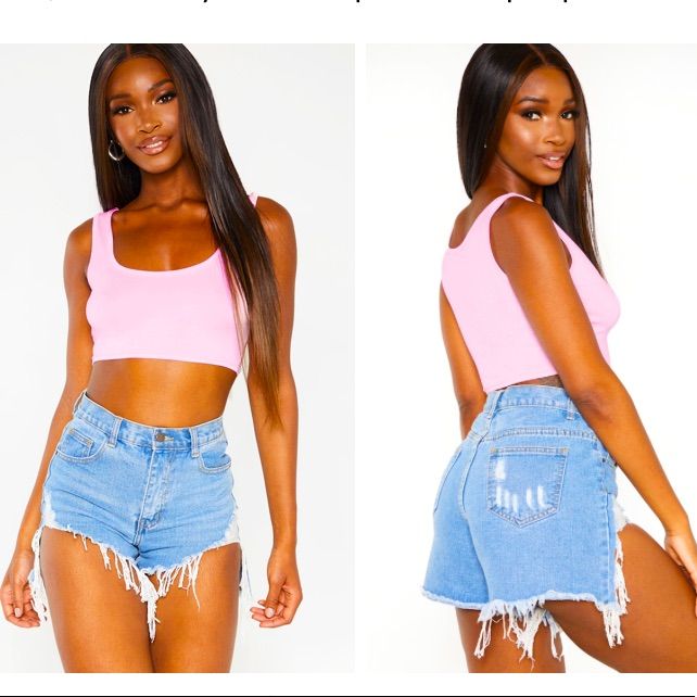 Scoop Neck Baby Pink Crop Top Trendy Scoop Neck Crop Top For Day Out, Trendy Fitted Cutoff Tops, Chic Summer Cutoff Top, Chic Cutoff Tops For Summer, Summer Cutoff Tops, Trendy Scoop Neck Crop Top, Black Going Out Tops, Baby Pink Crop Top, Chiffon Crop Top