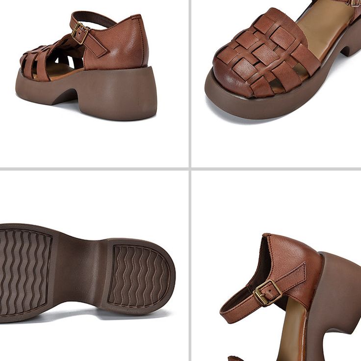 These sandals are designed in a retro style with 60 mm block heel. Made from soft leather, soft bottom that ensure all-day comfort. Wear yours with tailoring and denim alike. Color: Brown/Beige/GreyMaterial: Top layer leatherLining: No, Just cow leather the other sideInsole: PUSole: RubberHeels: 6Cm/2.36" Fit: Medium to Wide, Runs Normal.Origin: Made in China Production Time: About 3-5 days (Any exceptional case will email you, Please pay attention to your email left) Shipping Time: Free Shippin Vintage Leather T-strap Open Toe Sandals, Vintage Leather T-strap Sandals With Open Toe, Casual Brown Low Heel Sandals, Casual Low Block Heels With Buckle Closure, Casual Low Heel T-strap Sandals, Casual Low Heel Block Heels With Buckle Closure, Casual Block Heels With Buckle Closure, Low Heel, Casual Low Heel T-strap Sandals With Heel Strap, Leather Block Heels With Padded Heel And Closed Toe