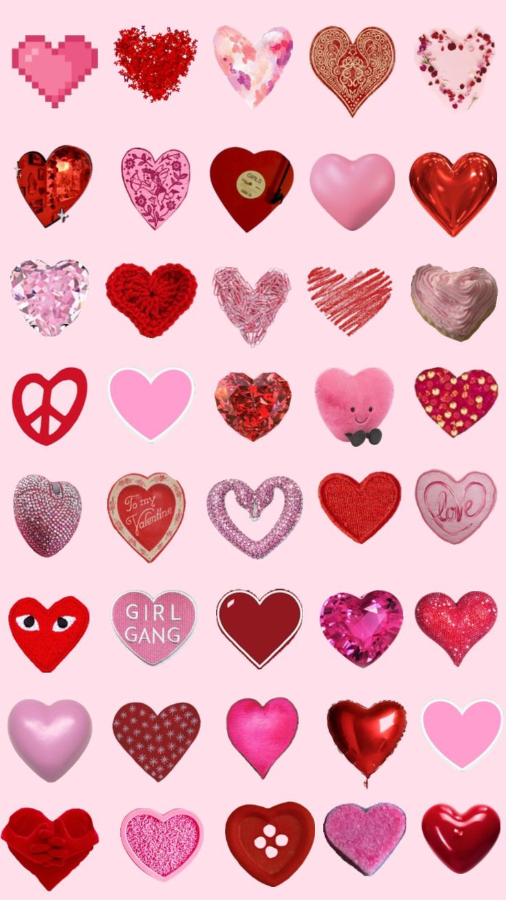 valentine's day wallpaper with lots of hearts