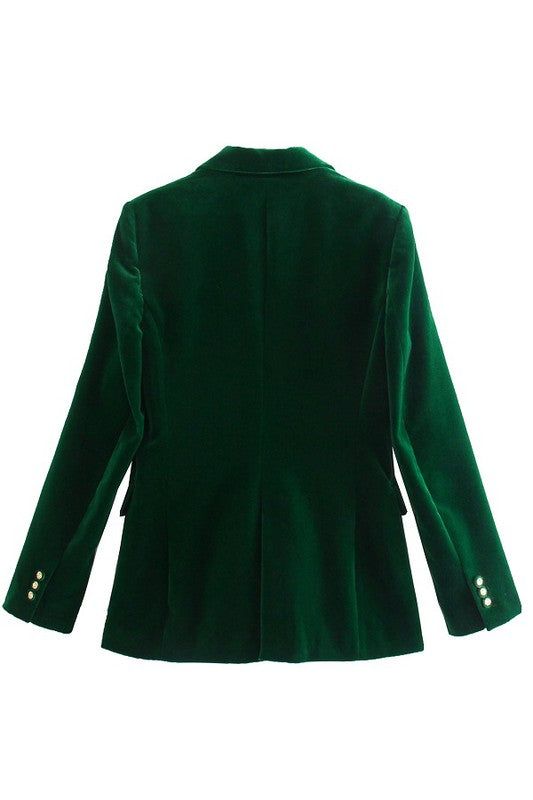 Party up top! Trendy & Chic Green Velvet Blazer Stylish loose fit blazer for any occasion you have this Holiday Season Flap Pockets Fully Lined Single button closure & three buttons on cuff Button Detail Pictures coming soon Party Blazer With Double Button Closure, Classic Button-up Party Blazer, Classic Button-up Blazer For Party, Classic Green Blazer With Button Cuffs, Green Fall Blazer With Buttons, Fall Green Blazer With Buttons, Green Blazer With Button Closure For Fall, Fall Party Blazer With Button Cuffs, Green Blazer With Button Closure And Suit Collar