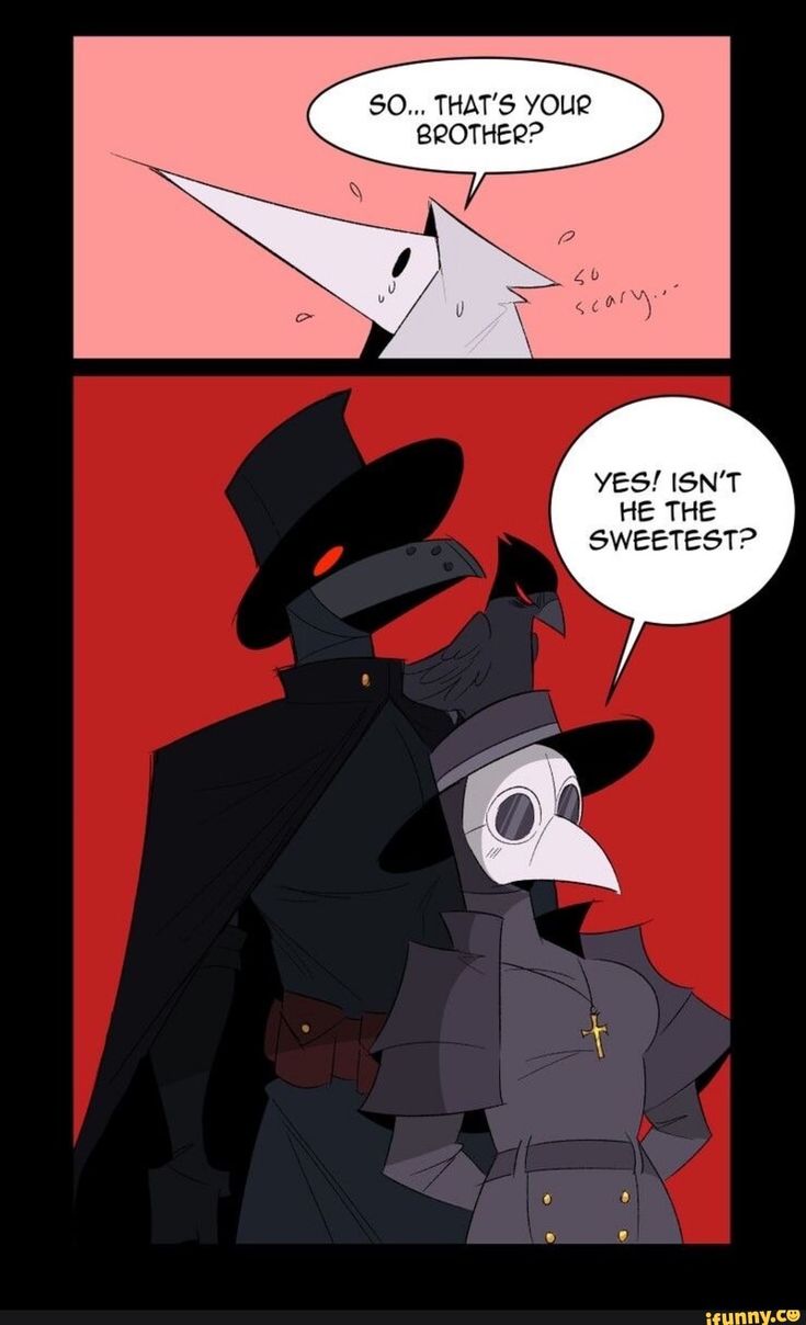 a comic strip with an image of two black birds and one is wearing a top hat