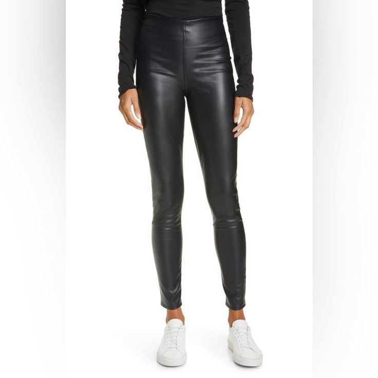 Set Your Style To Sleek In These Curve-Hugging Pants, Done In Luxe Faux Leather In A High-Waist Style. Brand New With Tags Comes With Rag And Bone Bag Modern Fitted Faux Leather Pants, Stretch Leather Bottoms For Work, Sleek High-rise Leather Pants, Modern Faux Leather Pants, Fitted High-waisted Leather Pants, High Rise Leather Bottoms For Work, High Rise Leather Workwear Pants, High-rise Leather Bottoms For Workwear, High Rise Leather Pants For Workwear