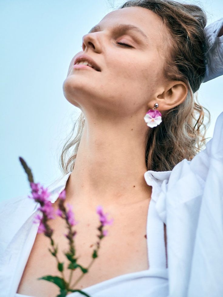 Pansy Earrings Flower Jewelry Clay Earrings Flower Stud | Etsy Summer Flower Earrings Gift Feminine Style, Summer Flower Earrings Gift, Feminine Summer Flower Earrings For Gift, Spring White Jewelry With Matching Earrings, White Jewelry With Matching Earrings For Spring, White Earrings As Summer Gift, White Summer Earrings For Gift, White Summer Earrings For Gifts, Summer Gift White Earrings