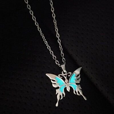 Great shopping ideas for Stainless Steel Butterfly Luminous Pendant Necklace Women Party Jewelry Hot Gift, Fashion Jewelry Luminous Jewelry For Gift, Blue Luminous Jewelry For Party, Luminous Silver Jewelry For Party, Luminous Blue Jewelry For Parties, Luminous White Jewelry For Party, Green Luminous Jewelry For Party, Luminous Green Jewelry For Party, Hot Gifts, Shopping Ideas