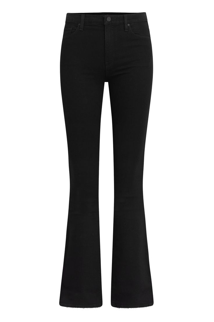 DescriptionStreamlined and flattering, our Barbara High-Rise Bootcut Jean in Black is cut for a slim, contoured fit with an elevated waistline and a gently flared leg. Made from Italian stretch denim designed to smooth, sculp, and hold its shape, it’s the pair your collection is missing.This style is part of our growing range of lower impact fits made with eco-friendly materials, including GOTS-certified organic cotton, GRS-certified recycled elastane, and SCS-certified recycled polyester.Produc Collage Clothes, Clothes Items, High Rise Bootcut Jeans, Bootcut Jean, Denim Branding, Men Fits, Denim Design, Italian Fabric, Hudson Jeans