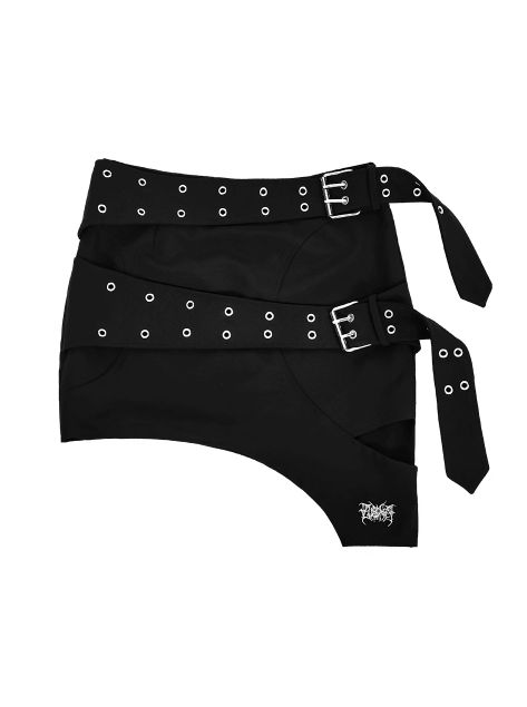 ❤punk irregular double-belted skirt❤︎ Performance Clothes, Anarchy Symbol, Punk Skirt, Garter Skirt, Belt Skirt, Belted Skirt, Double Belt, Performance Outfits, Dark Outfits