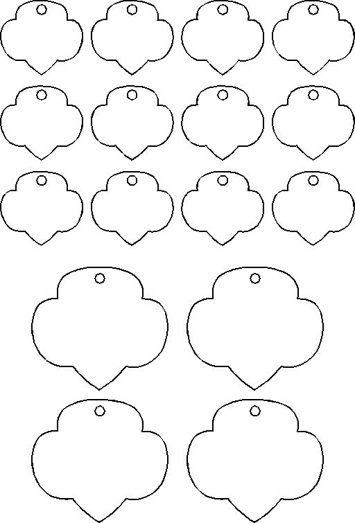 a set of blank tags with different shapes and sizes