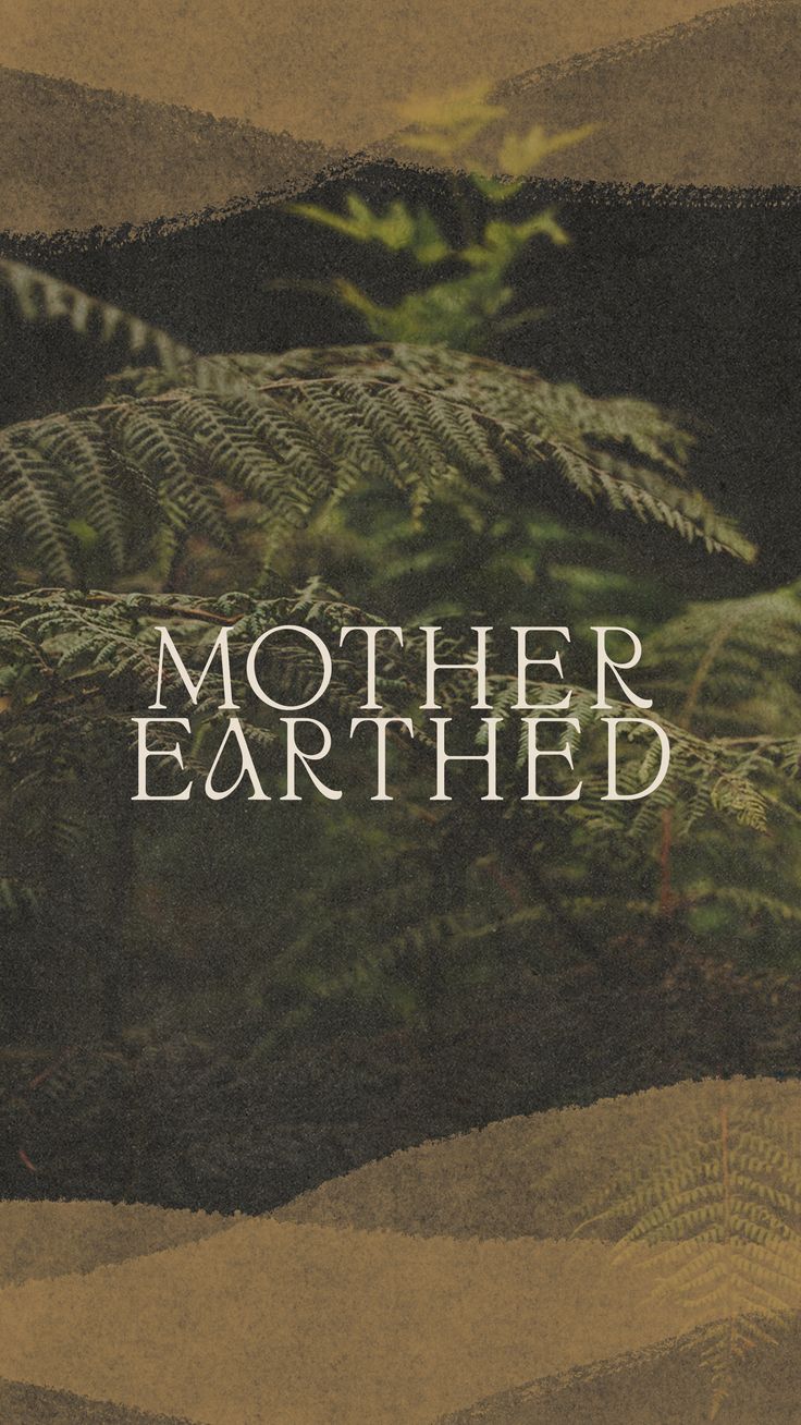 a book cover with the words mother earthed written in white on top of it