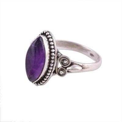 Amethyst cocktail ring, 'Captivating Lilac' - Amethyst and Sterling Silver Cocktail Ring from India (image 2c) Lilac Amethyst, Amethyst Cocktail Ring, Silver Cocktail, Women's Rings, Purple Pearl, Cocktail Ring, Cocktail Rings, Women Rings, Lilac