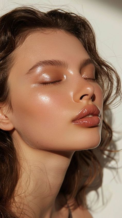 Beauty and Makeup: #beauty, #makeup, #skincare, #haircare Glowy Peachy Makeup, Dew Makeup Look, Beach Makeup Photoshoot, Summer 2024 Make Up Trends, Shine Makeup Look, 2024 Wedding Makeup Trends, Glossy Makeup Look Dewy Skin, Summer Wedding Makeup Looks, Summer 2024 Makeup Trends