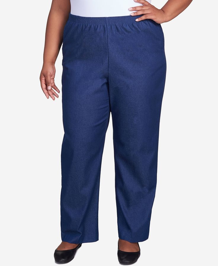 in stock Alfred Dunner Pants, 50 Style, Plus Size Pants, Alfred Dunner, Plus Size Jeans, Family Outfits, Colored Denim, Ankle Pants, Denim Pant