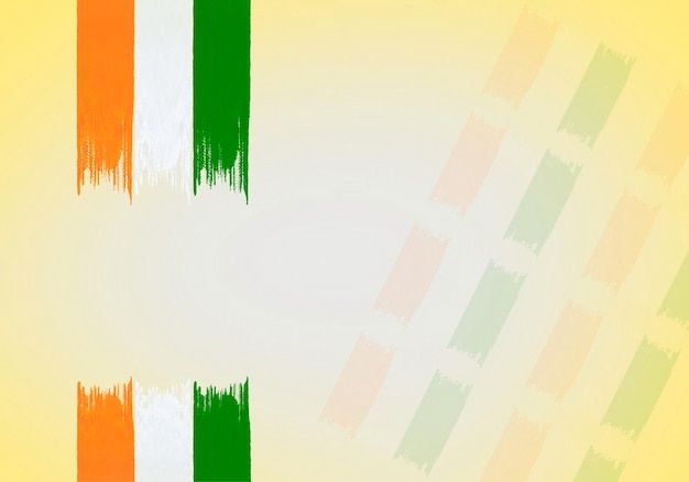 the colors of the flag are green, white, and orange on this abstract background