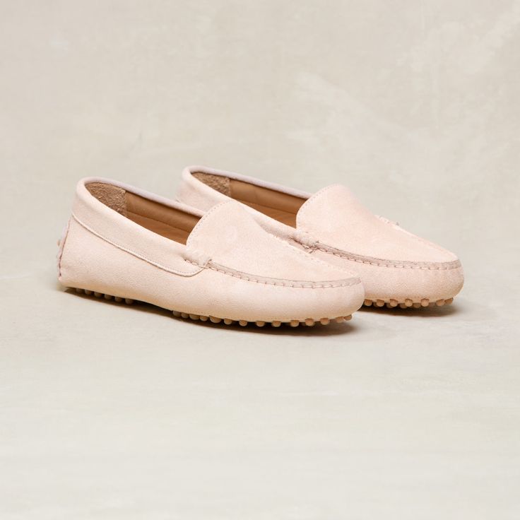 The Felize - Shell Pink - Suede - M.Gemi Suede Moccasins, Shell Pink, Suede Loafers, Pink Suede, Tuscany, Moccasins, Suede Leather, All Time, Shells