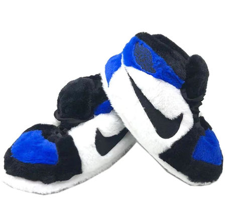 Your preferred sneakers served as slippers Introducing the Blue Fragment Look Jordan 1 Retro High Obsidian, Royal Blue Sneakers, Nike Slippers, Zapatillas Nike Air, Fluffy Shoes, Infant Shoes, Pretty Shoes Sneakers, Nike Air Jordan 1 Retro, Cute Slippers