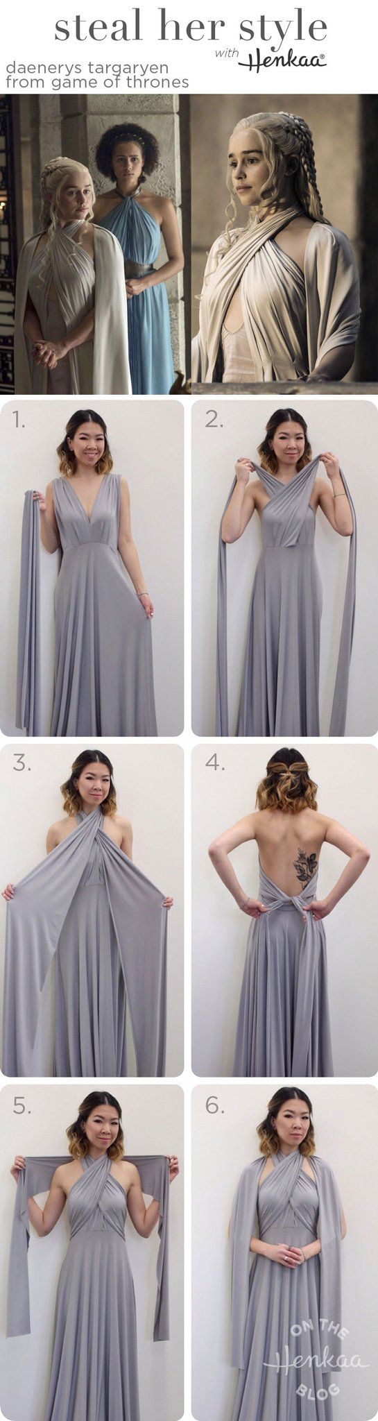 Convertible Wrap Dress Styles, Daenerys Halloween Costume, Targaryen Halloween Costume, Daenerys Cosplay, Khaleesi Costume, Game Of Thrones Style, Infinity Dress Styles, Game Of Thrones Dress, Infinity Wrap Dresses