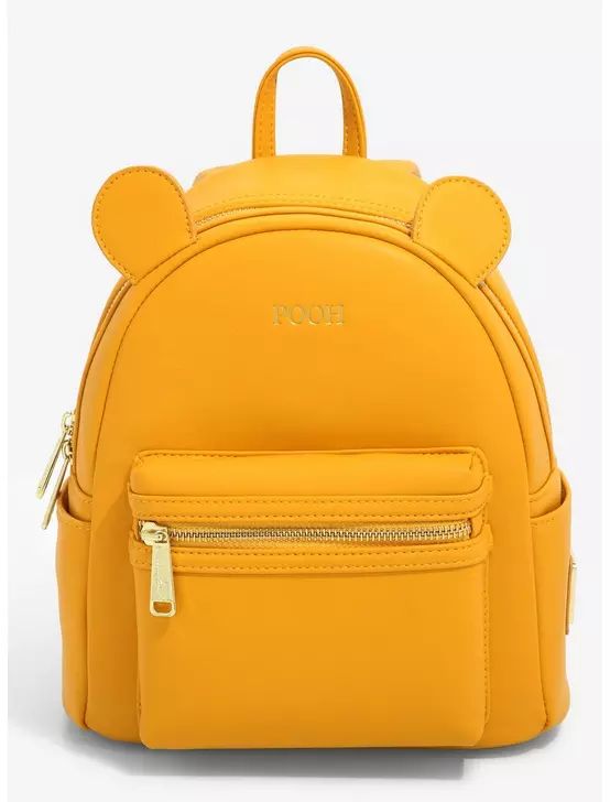 Loungefly Disney Winnie the Pooh Minimalist Figural Mini Backpack - BoxLunch Exclusive , Winnie The Pooh Minimalist, Minimalist Backpack, Loungefly Bag, Faux Leather Backpack, Disney Bag, Loungefly Disney, Disney Lilo, Pooh Bear, Disney Winnie The Pooh