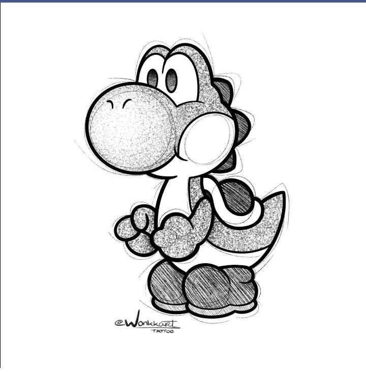 an image of a drawing of mario in black and white