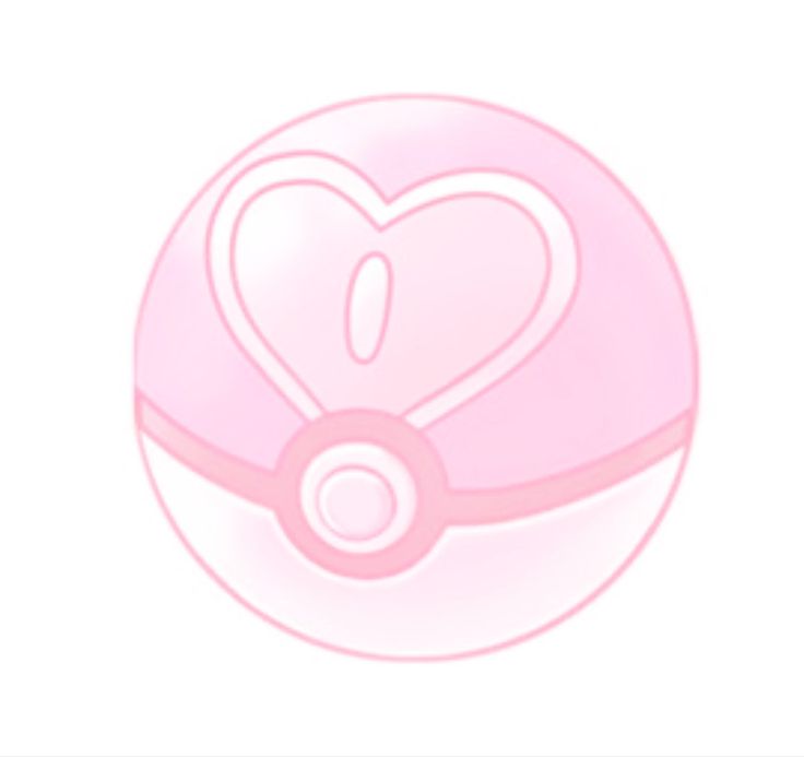 a pink pokemon ball with a heart on it