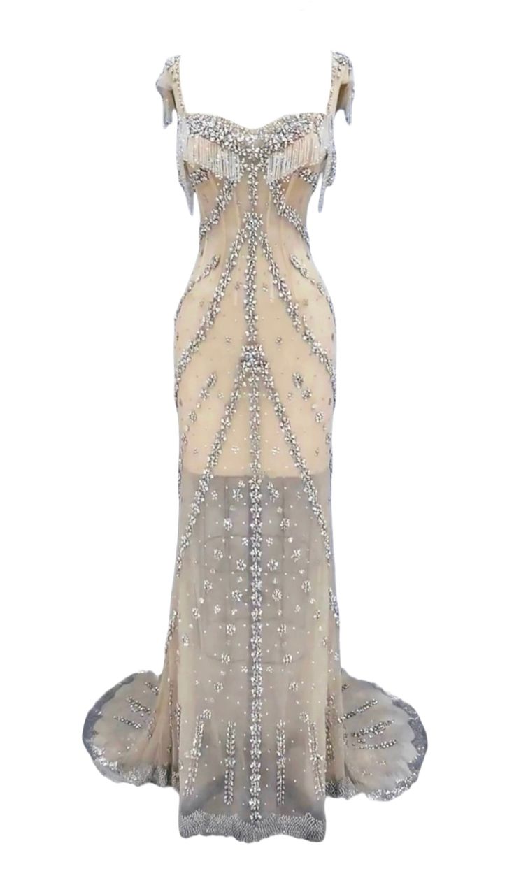 Rhinestone sparkly gown. This gown comes in two variants: one is see-through and the other comes with full lining. Please follow the size chart when ordering this gown!!! Rhinestone Evening Gowns, Premiere Dresses, Premiere Dress, Revenge Dress, Crystal Gown, Dramatic Dresses, Sparkly Gown, Special Dress, Crystal Dress