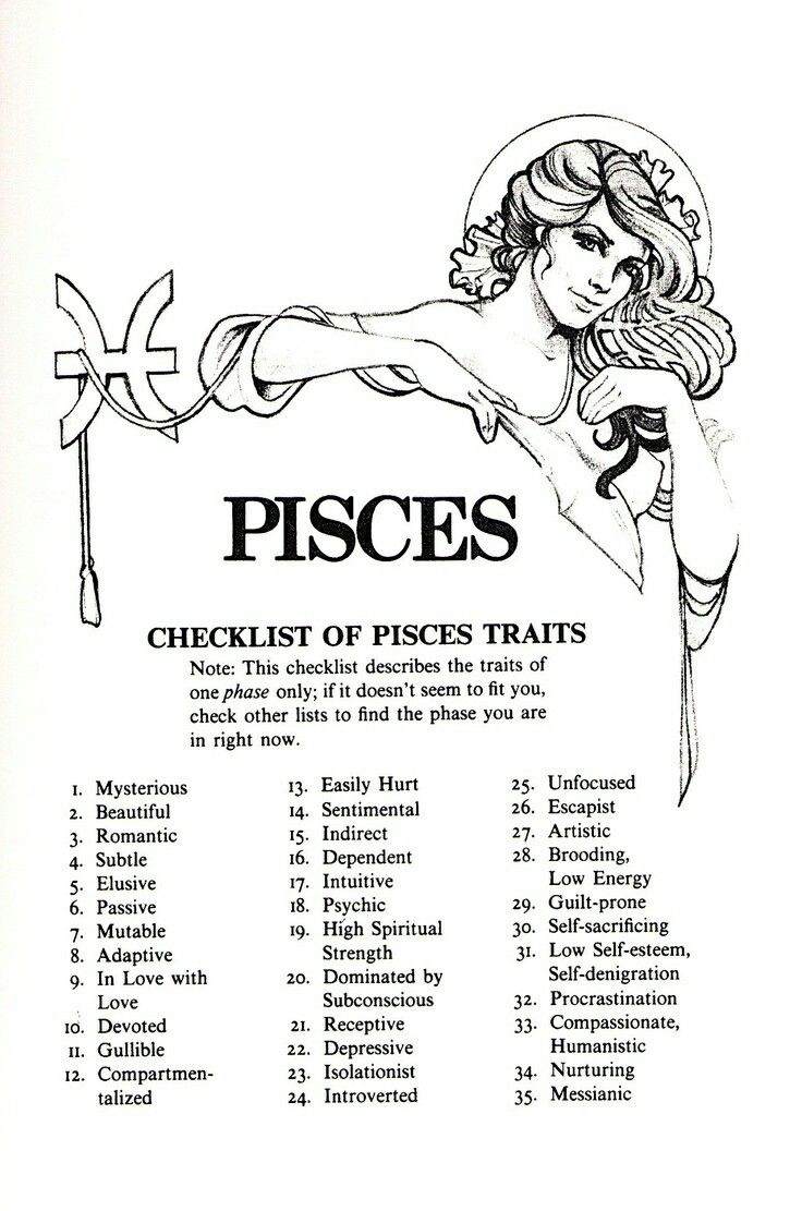 the zodiac sign for pisces is shown in this black and white poster,