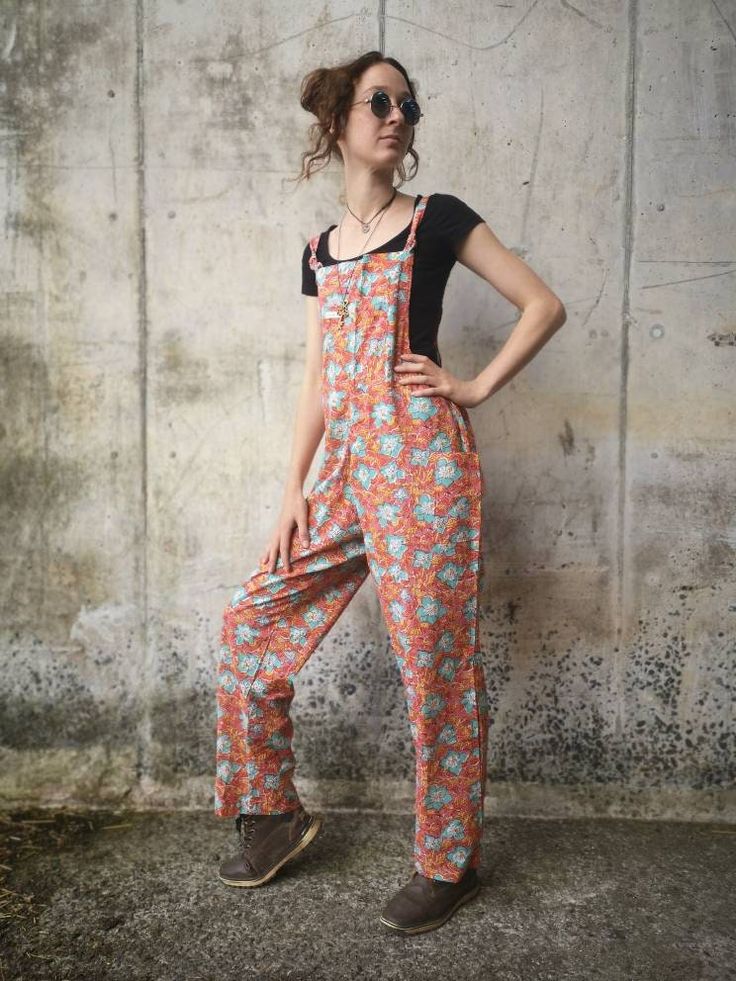 "Block Print Cotton Overalls These bold and vibrant overalls are a great free fitting romper, allowing lots of free space to flow, play or work in comfort and style! They are made from a light breathable cotton making them perfect for sunny afternoon walks or a crafty day at home. They have two side pockets and a classic dungaree style chest pocket.   These beautiful fabrics are printed by hand using the ancient technique known as Block printing! Amazingly this ancient tradition is still alive t Summer Cotton Shortalls With Relaxed Fit, Summer Cotton Shortalls Overall, Cotton Sleeveless Shortalls For Spring, Sleeveless Cotton Shortalls For Spring, Summer Overalls With Pockets For Spring, Summer Overalls With Relaxed Fit, Spring Sleeveless Cotton Shortalls, Summer Relaxed Fit Bib Front Shortalls, Casual Orange Jumpsuits And Rompers For Spring