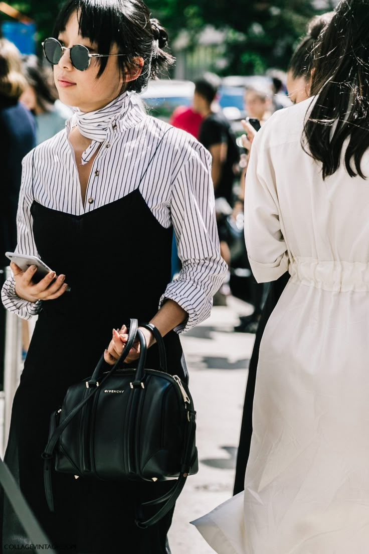 Casual Slip Dress Outfit, Shirt Under Dress Outfit, Shirt Under Dress, Margaret Zhang, Dress Layering, Slip Dress Outfit, Walking Down The Street, Nyfw Street Style, Fashion And Beauty Tips