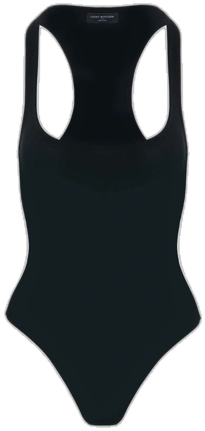 BLACK|4 Sports Bodysuit With Built-in Bra And Racerback, Chic Swimwear With Scoop Back, Chic Stretch Swimwear With Scoop Back, Black Bodysuit With Built-in Bra And Tank Straps, Black Tank Top With Built-in Bra And Scoop Back, Sleeveless Black Bodysuit With Built-in Bra, Summer Gym Fitted Bodysuit, Fitted Bodysuit For Gym And Summer, Fitted Summer Bodysuit For Gym