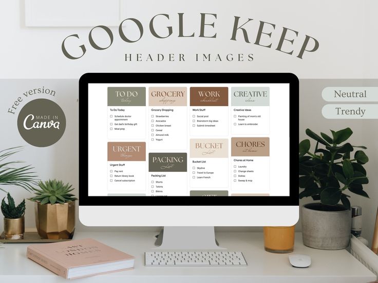 Google Keep Headers | 25 Neutral & Aesthetic Designs Google Keep Aesthetic, Google Keep Ideas, Notion Tools, Google Keep Headers, Work Checklist, Add Aesthetic, Calendar Themes, Gift Wishlist, Google Keep