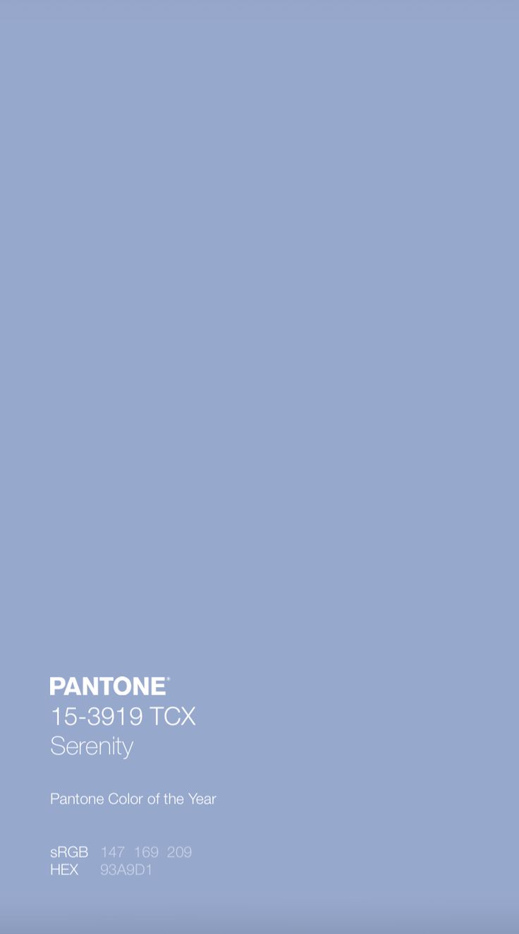 pantone's color of the year is serenity, and it appears to be blue