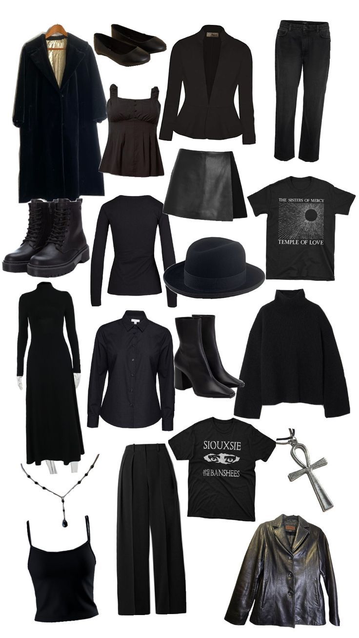 Goth Basics, Goth Outfits Winter, Alternative Fashion Punk, Edgy Work Outfits, Goth Outfit Inspo, Black Clothes, Causal Outfits, Gothic Outfits, Goth Outfits