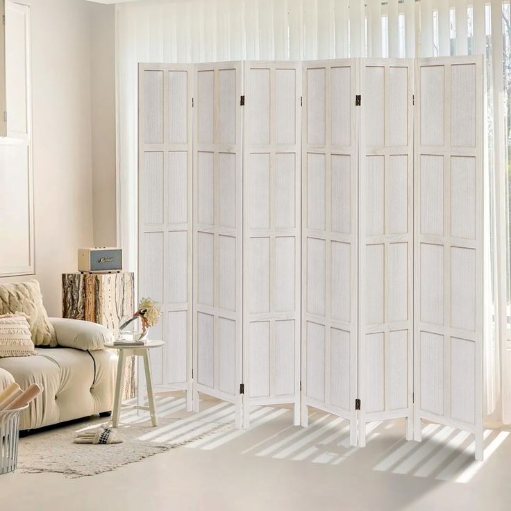 a room divider is shown in this image