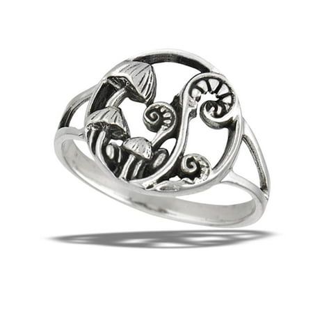 Unique Mushoom Ring .925 Sterling Silver Fiddler Fern Band Jewelry Female Male Unisex Size 9 All our silver jewelry is crafted from .925 silver also commonly referred to as sterling silver. Sterling silver is the standard for beautiful high-quality silver jewelry and cannot be replicated by lower priced silver plated jewelry. It is 92.5% pure silver, mixed with alloys to add strength and durability to stand the test of time. Keep your fine jewelry shiny and elegant by storing it properly. Jewelr Mushroom Ring, Magic Mushroom, Sterling Silver Wedding Rings, Mushroom Design, Female Male, Band Jewelry, Silver Plated Jewelry, Sterling Silver Necklace Pendants, Silver Band Ring