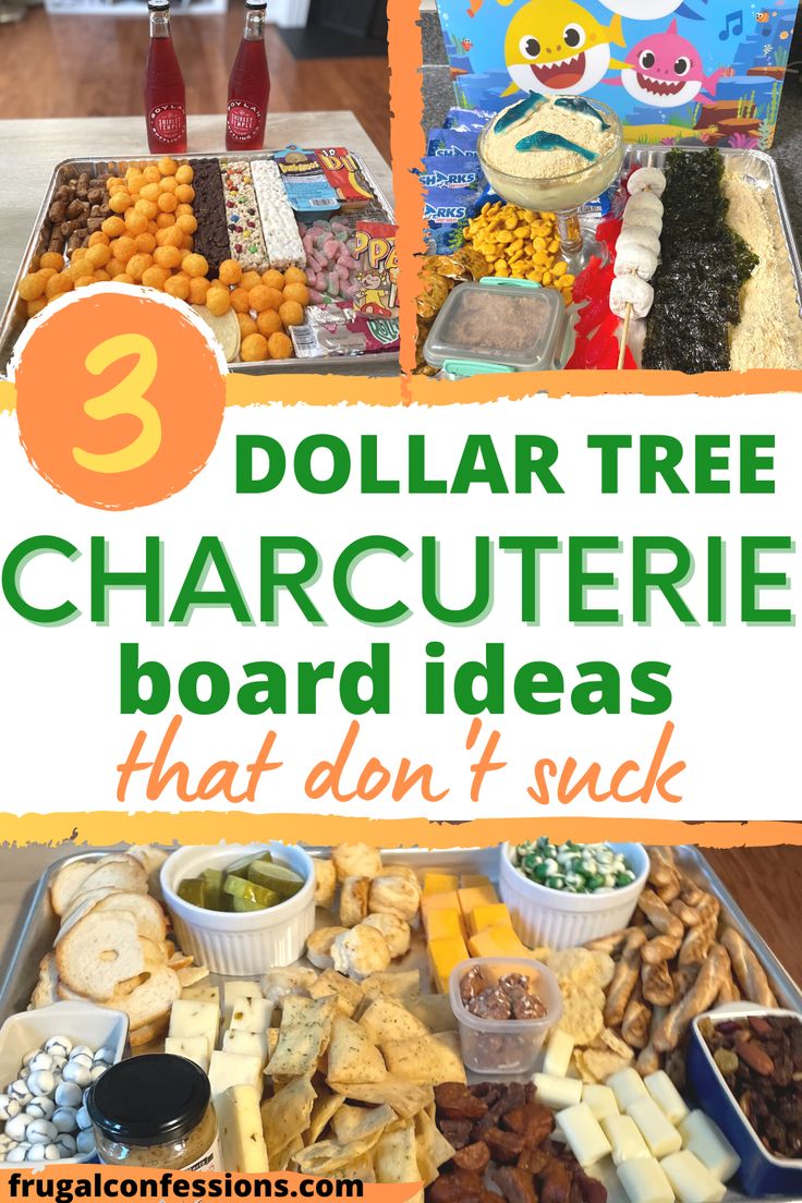 Dollar Tree charcuterie board ideas - that 80s themed charcuterie board?! CanNOT wait to do it with my husband. She also has an awesome shark-themed one, and then a classical one. I had no idea all these ingredients and foods were available at the Dollar Tree! Dollar Tree finds. Budget Meals. Dollar Tree Charcuterie, Dollar Tree Charcuterie Board, Cheap Charcuterie, Diy Party Platters, Board Meals, Tree Charcuterie Board, Cheap Meals For 2, Healthy Office Snacks, Tree Charcuterie