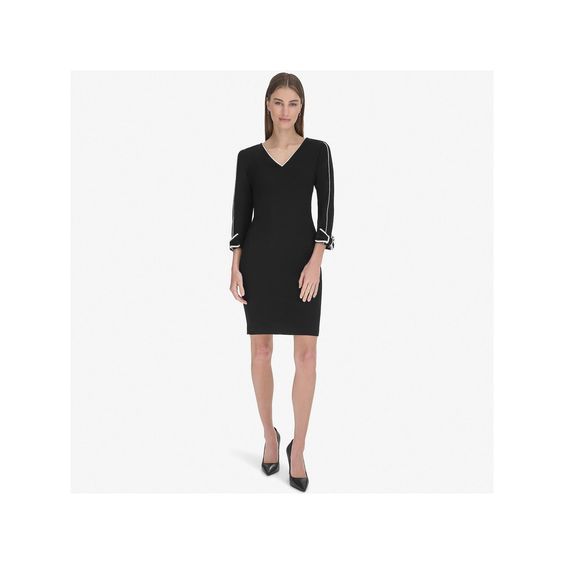 Show off your style in this Andrew Marc rolled long sleeve v-neck sheath dress. Click on this WOMEN'S GUIDE to find the perfect fit and more! Show off your style in this Andrew Marc rolled long sleeve v-neck sheath dress. Click on this WOMEN'S GUIDE to find the perfect fit and more! FEATURES V-neck Long sleeves Sheath silhouette Straight hem Hook-and-eye, zipper backFIT & SIZING True to size 37.25-in. length from shoulder to hem Mini length hits at the thighFABRIC & CARE Polyester, spandex Dry c Fitted V-neck Bodycon Dress For Office, Spring Bodycon V-neck Dress With Long Sleeves, Elegant Long Sleeve Bodycon V-neck Dress, V-neck Office Lady Bodycon Dress, Formal Stretch V-neck Dress, Elegant Fall V-neck Dress For Work, Chic V-neck Bodycon Dress For Office, Elegant Stretch V-neck Dress With Long Sleeves, Elegant Long Sleeve V-neck Stretch Dress