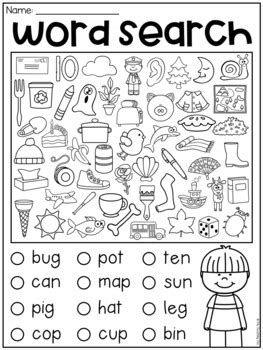 the word search worksheet for children