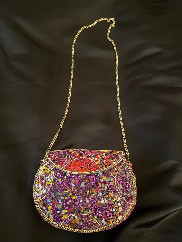 Handmade Evening Bag from Tibet . Each one is one of a kind! Unique Handmade Evening Bags, Handmade Purple Bags For Festival, Handmade Purple Shoulder Bag For Party, Handmade Pouch Shoulder Bag As Fashion Accessory, Handmade Pouch Shoulder Bag For Fashion, Unique Evening Clutch Bag, Handmade Purple Shoulder Bag, Bohemian Handmade Party Bags, Unique Handmade Party Bag