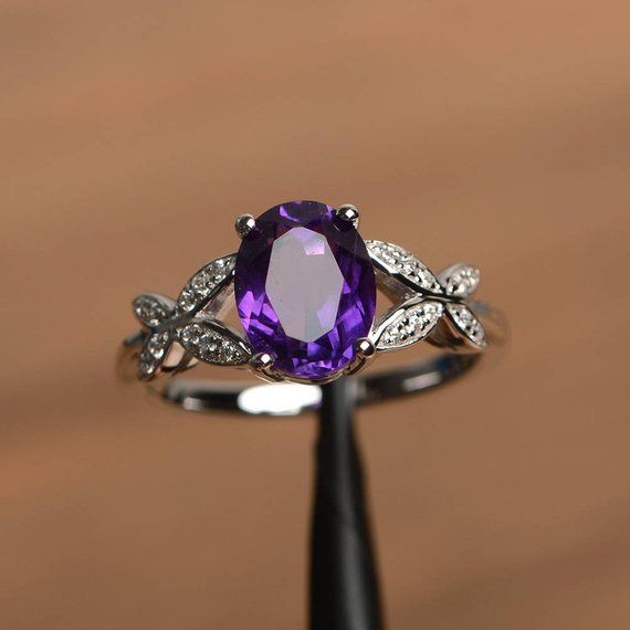 natural amethyst ring wedding ring February birthstone oval cut purple gemstone sterling silver butt Oval Amethyst Ring In Sterling Silver For Wedding, Formal Oval Amethyst Ring With Cubic Zirconia, Oval White Gold Amethyst Promise Ring, White Gold Oval Amethyst Promise Ring, Oval Amethyst Ring With Cubic Zirconia Accents, White Gold Amethyst Promise Ring With Oval Shape, Oval Amethyst Ring With Cubic Zirconia Accent Stones, Oval Amethyst Ring With Cubic Zirconia And Gemstone Accents, Oval Amethyst Promise Ring In White Gold