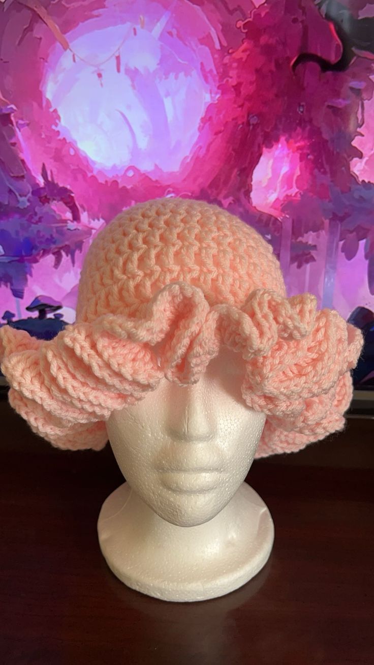 Heyy This Pink plain crochet hat is the perfect accessory to your wardrobe! This hat is made to fit most/all of majority! This will come in different colors so please shop and get your favorite items now One Size Knitted Brimmed Cloche Hat, Spring Crochet Slouchy Hat, Knitted Brimmed Cloche Hat One Size, One Size Adjustable Knitted Hat, Adjustable Knitted Hats One Size, Adjustable Knitted One-size Hat, One Size Hand Knitted Brimmed Bonnet, Handmade Spring Beanie, One Size Fits Most, Handmade Beanie For Spring, One Size Fits Most