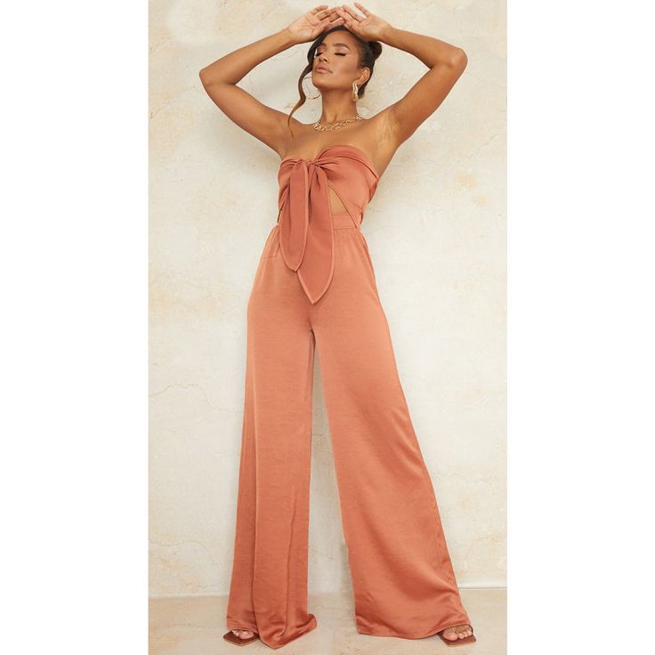 Sold Out Online. This Jumpsuit Is Sure To Give Your Look A Luxe Finish. Featuring A Chocolate Satin Material With A Tie Bust Fastening And A Wide-Leg Fit. Team This With Strappy Heels And Gold Accessories To Complete The Look. Length Approx 136cm/53.5" (Based On A Sample Size Uk 8) Model Wears Size Uk 8/ Eu 36/ Aus 8/ Us 4 Model Height - 5ft 9.5" Product Code: Cmt1693 Chocolate Satin, Satin Jumpsuit, Tie Sleeve, Gold Accessories, Satin Material, Strappy Heels, Model Height, Little Things, Pant Jumpsuit