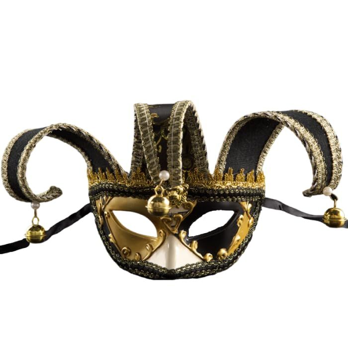 PRICES MAY VARY. Size:16.5*28cm/6.49*11.02 inch..Made from quality plastic materials,keep the mask in shape also lightweight when wearing. Exquisite workmanship and details, nice facial shape and unique colouring texture, giving it a sense of mystery. It is soft and flexible so it can be easily adjusted to your face. The Ribbon allows you to adjusts the mask flexibly to the head and makes you feel comfortable. Suitable for Mascarade Ball, Mardi Gras, Costume Party, Halloween Party, Birthday Part Mascarade Ball, Halloween Party Birthday, Musical Party, Jester Mask, Venetian Masquerade Masks, Mask Images, Carnival Of Venice, Venetian Masquerade, Masquerade Masks