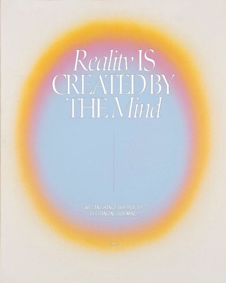 a book cover with the words reality is created by the mind