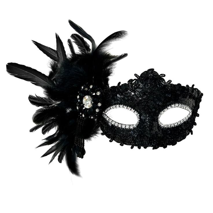 PRICES MAY VARY. Plastic 【Elegant Feathered Masquerade Mask for Women】Elevate your look with our stunning masquerade mask adorned with delicate feathers. As you move, the feathers gracefully dance in the air, adding an enchanting touch to your ensemble. 【Stereoscopic Sequins】Enhance your style with our mask featuring dazzling sequins intricately scattered in a beautiful pattern.The glitter catches the light and adds an extra level of glamour to the masquerade masks 【Comfortable and Adjustable Fi Elegant Costume Accessories For Mardi Gras Party, Elegant Mardi Gras Costume Accessories For Party, Black Masquerade Mask For Halloween Evening, Black Costume Accessories For Masquerade Carnival, Black Formal Masquerade Mask For Halloween, Elegant Black Masquerade Mask For Halloween, Fitted Black Costume Accessories For Carnival, Formal Mardi Gras Masquerade Mask, Elegant Black Costume Accessories For Formal Events