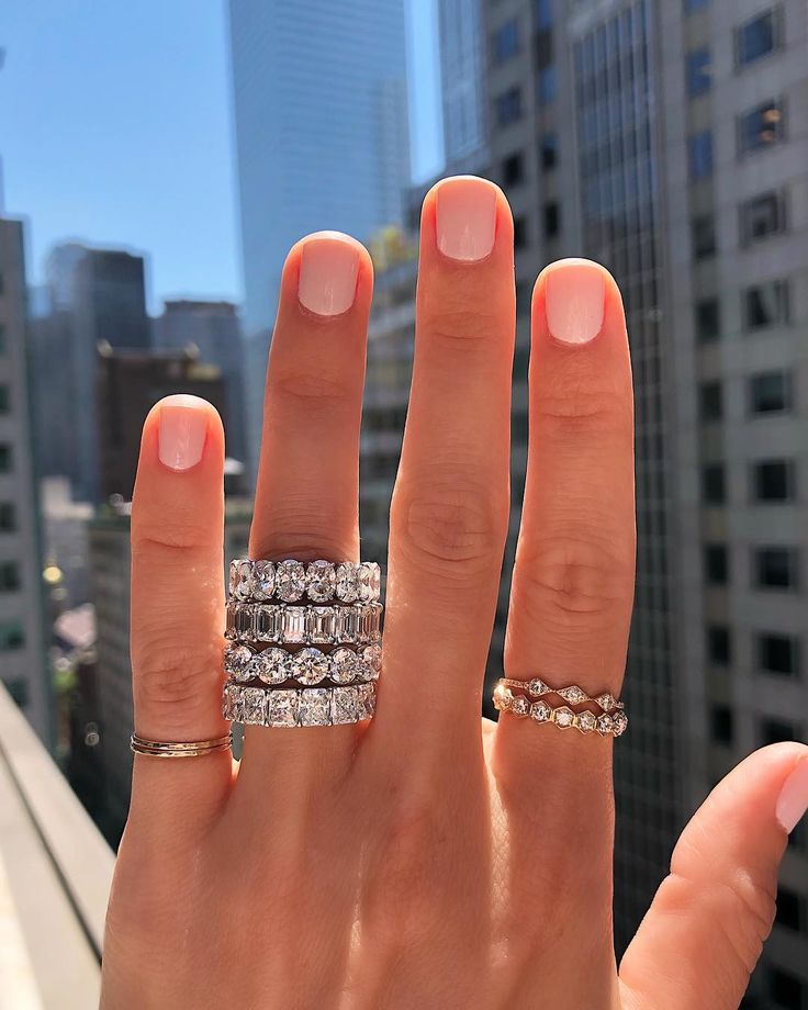 R I N G  C O N C I E R G E on Instagram: “Oval, Emerald, Round, and Radiant Eternity Bands! 💎 (These are all made with diamonds that are .50ct each)” Emerald Cut Diamond Eternity Band, Pearl Jewelery, Round Diamond Eternity Band, Diamond Eternity Band, Right Hand Rings, Radiant Cut Diamond, Lovely Ring, Eternity Ring Diamond, Radiant Cut