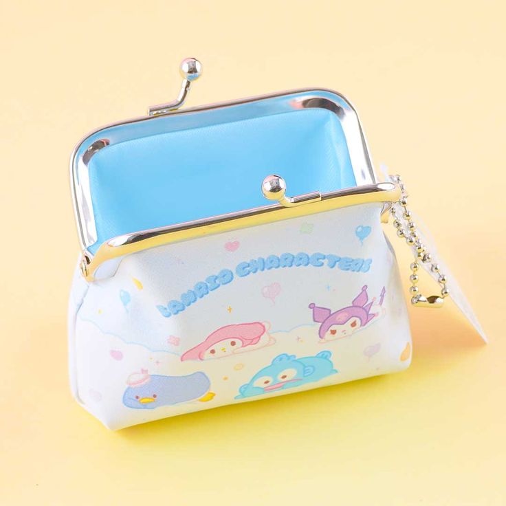 Use this cute coin purse to store your loose change! It features prints of Sanrio cuties lying down and relaxing getting ready to nap. Features a clasp closure Kawaii Coin Purse With Card Slots For Gift, Cute Pouch Coin Purse With Card Slots, Cute Coin Purse With Card Slots, Kawaii Rectangular Coin Purse Gift, Cute Coin Purse, Loose Change, You Loose, Kawaii Shop, Sanrio Characters