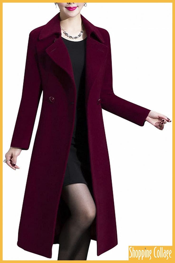 80%Polyester 20% Wool Polyester lining Button closure Hand Wash Only Front button up closure, 2 hand pockets at waist side Mid length Coat,Unique design, fine workmanship.... #Amazon. Amazon Affiliate link #women #doublebreasted #jackets #midlong #pea #coats #wool #blend #overcoat #winter #outerwear Wool Coats For Women, Winter Pea Coat, Long Peacoat, Wool Coats, Women Coats, Peacoat Jacket, Long Wool Coat, Women Overcoat, Winter Outerwear