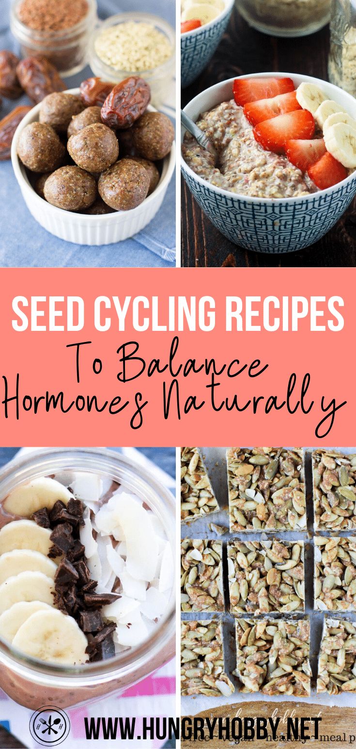 seed cycling recipes to balance your body, mind and soul - including granola, yogurt, bananas, strawberries